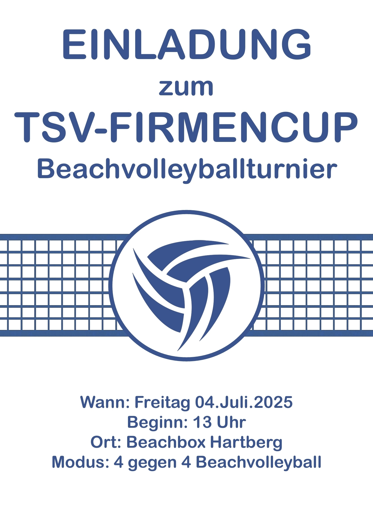 Großes TSV-Firmenturnier bei der BeachBox am Freitag 4. Juli ab 13:00