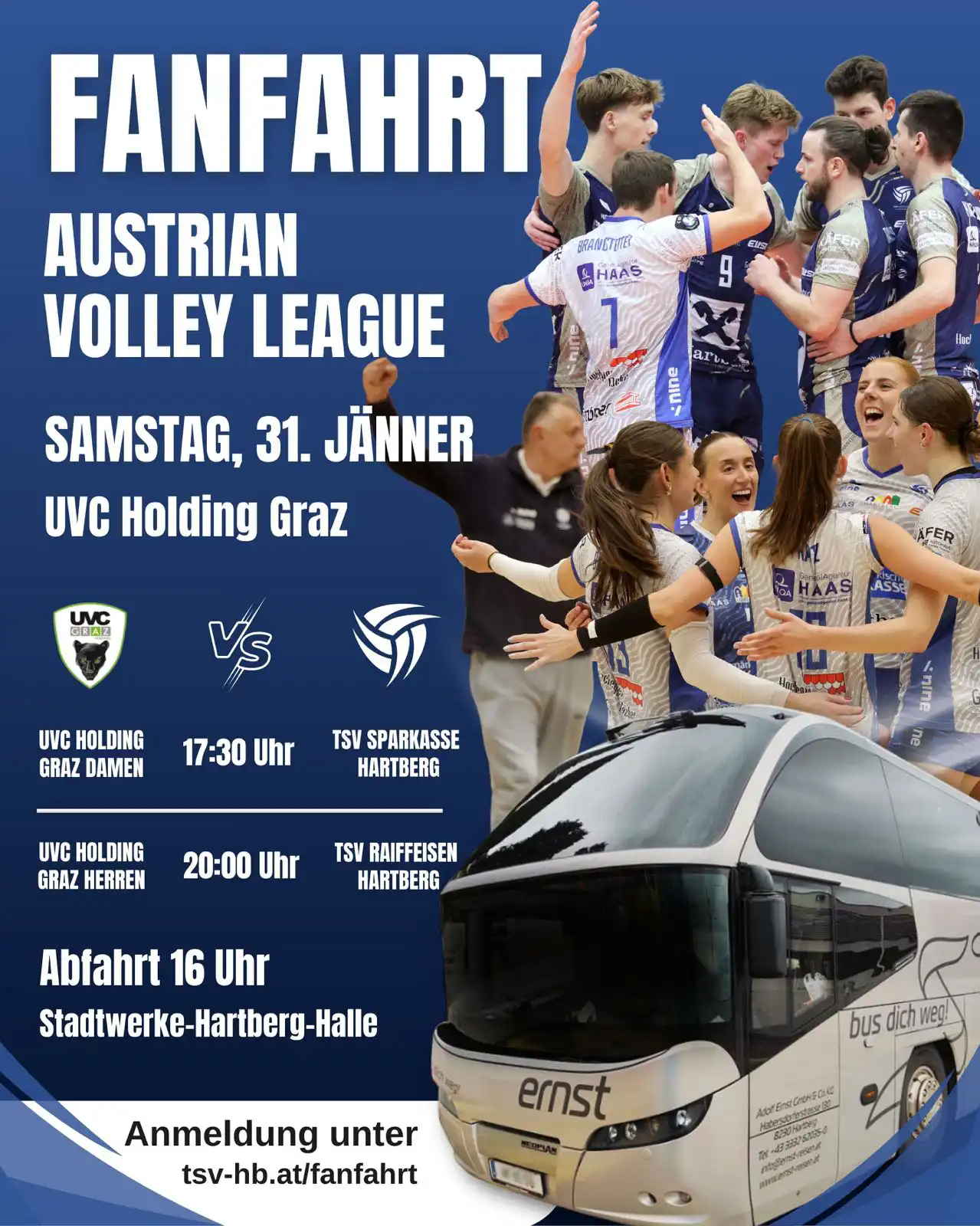 Derbytime auswärts in der Volleyball-Bundesliga für TSV