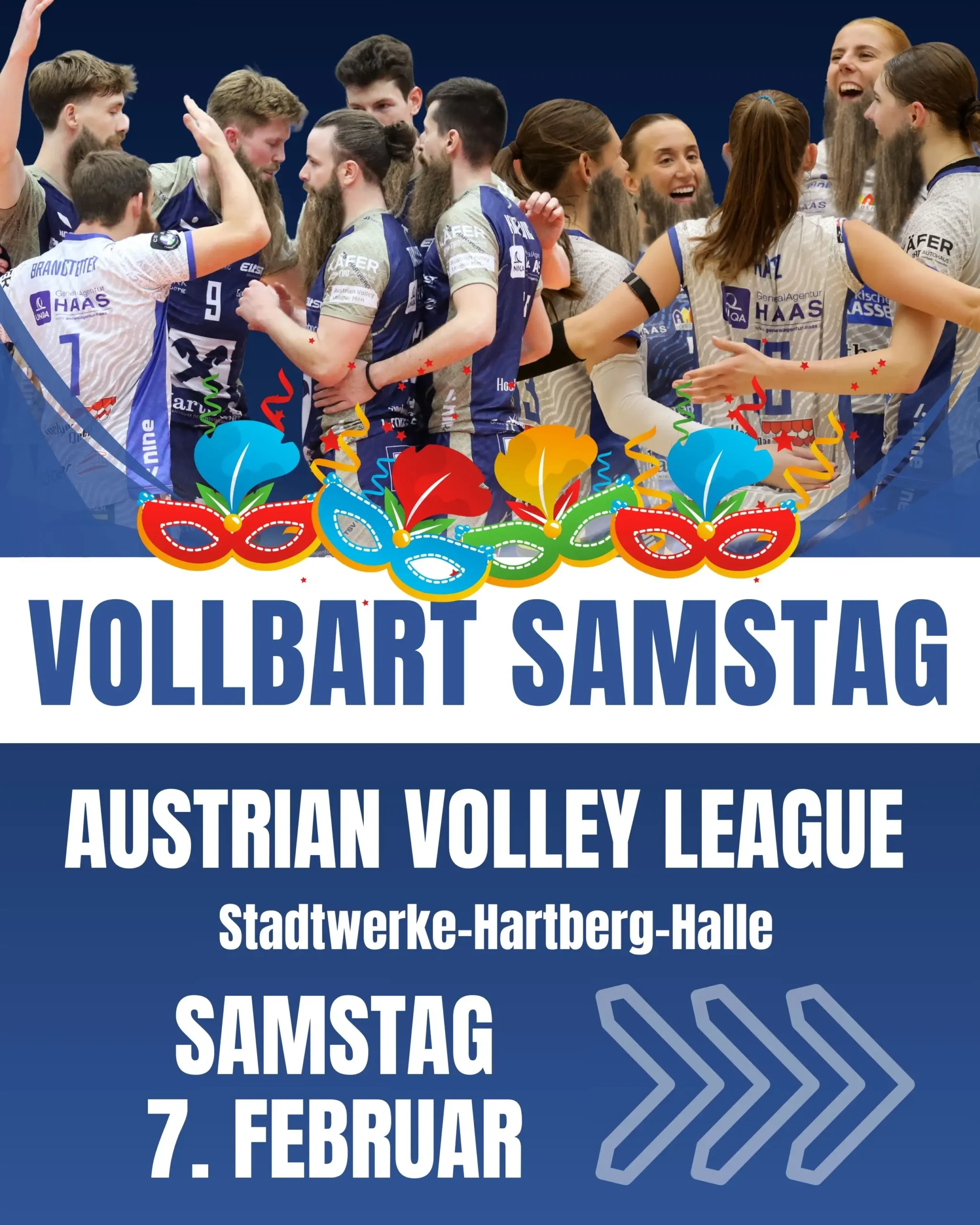 Faschings-Heimspiel-Samstag mit vier Spielen in Hartberg