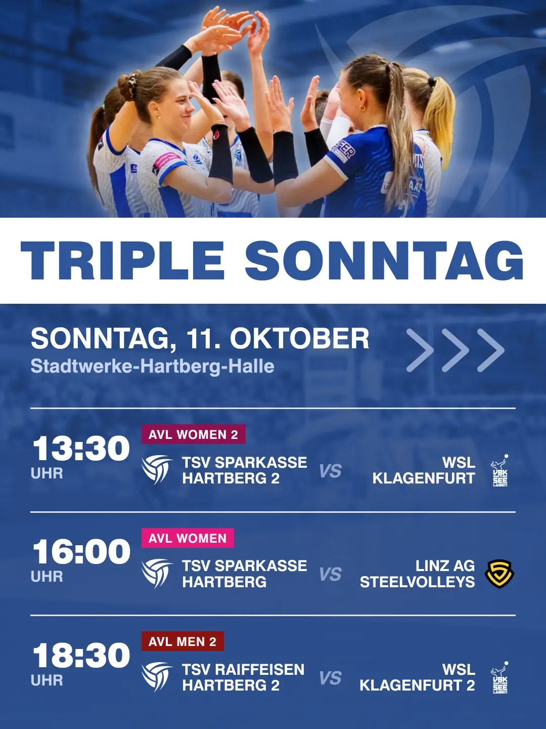 Triple-Sonntag in Hartberg: Drei Heimspiele an einem Tag!